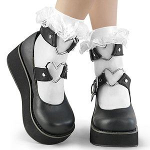 Coquette Aesthetic Gothic Ruffle Ankle Socks